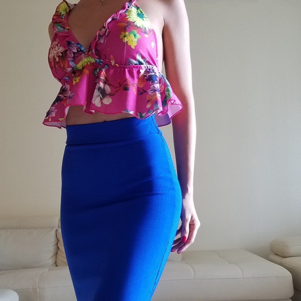Crop top and skirt